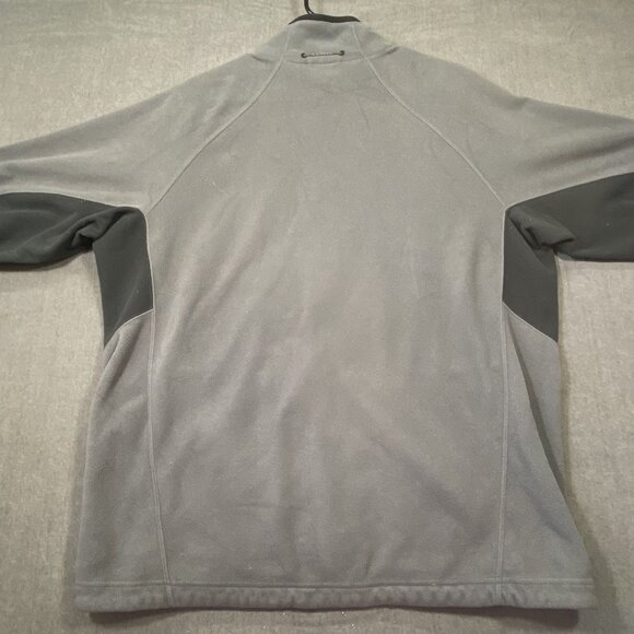 L.L. Bean Mens Gray Fleece Jacket L Reg Full Zip Outerwear With Black Accents - Picture 12 of 16